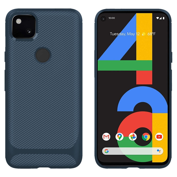 For Google 4A Carbon Fiber Texture Shockproof TPU Protective Case
