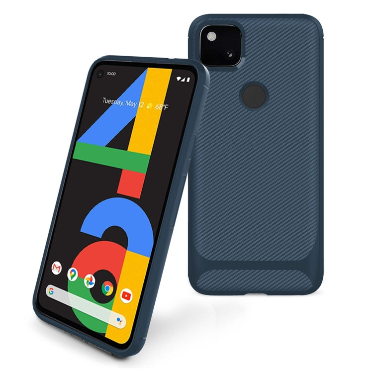 For Google 4A Carbon Fiber Texture Shockproof TPU Protective Case