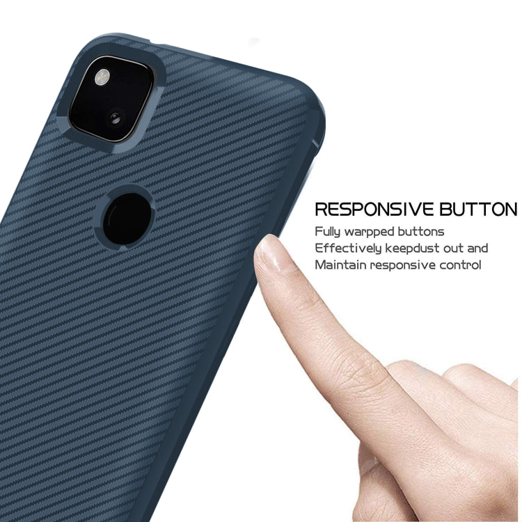 For Google 4A Carbon Fiber Texture Shockproof TPU Protective Case