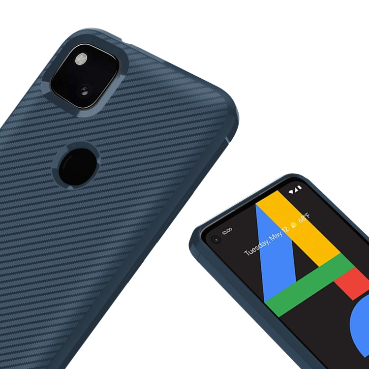 For Google 4A Carbon Fiber Texture Shockproof TPU Protective Case