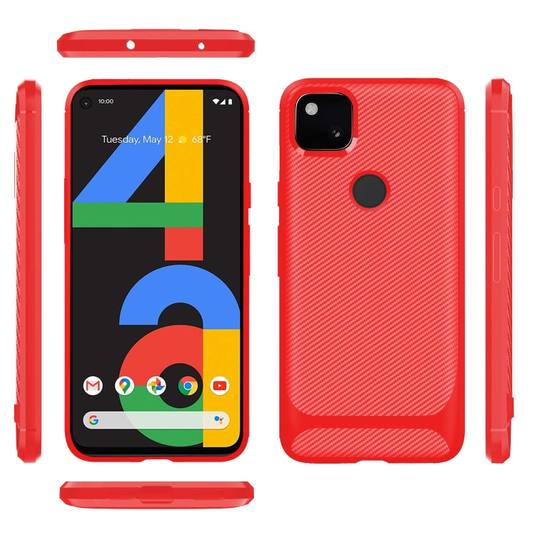For Google 4A Carbon Fiber Texture Shockproof TPU Protective Case