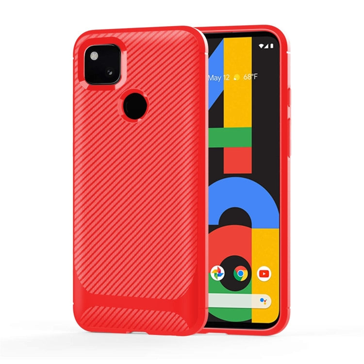 For Google 4A Carbon Fiber Texture Shockproof TPU Protective Case