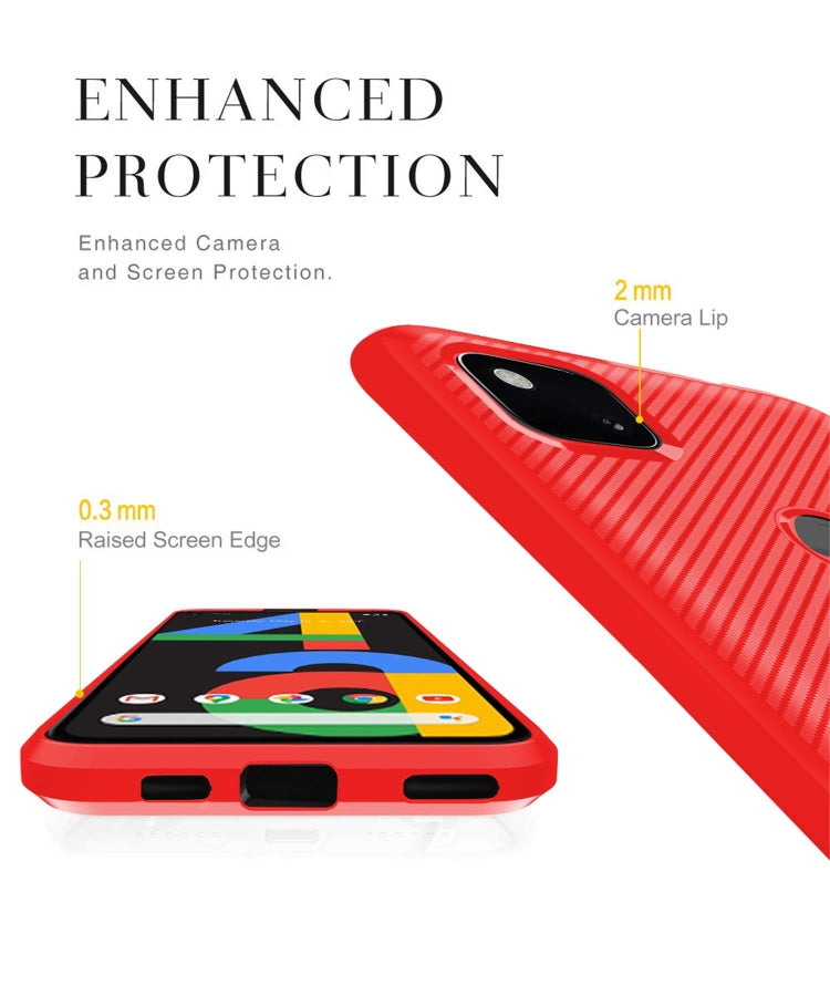 For Google 4A Carbon Fiber Texture Shockproof TPU Protective Case
