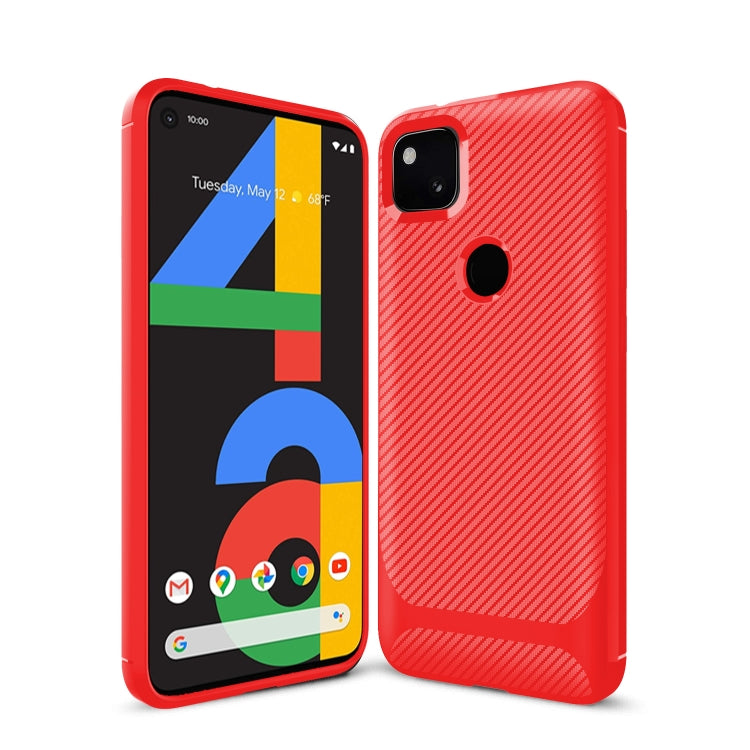 For Google 4A Carbon Fiber Texture Shockproof TPU Protective Case