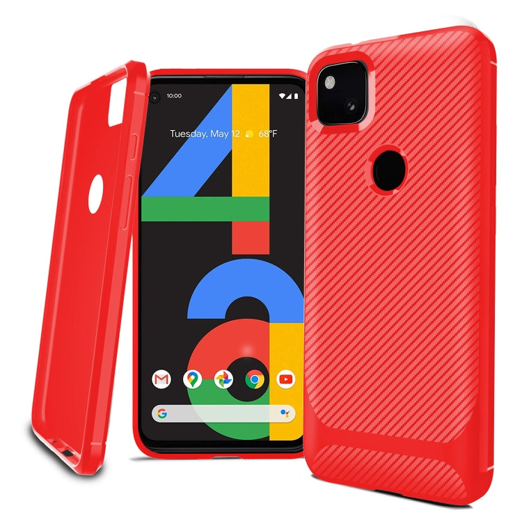 For Google 4A Carbon Fiber Texture Shockproof TPU Protective Case
