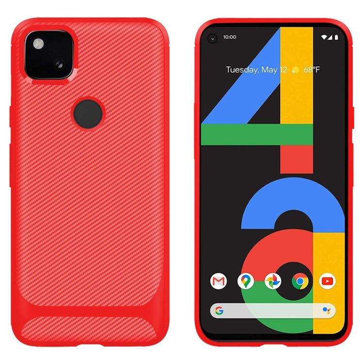 For Google 4A Carbon Fiber Texture Shockproof TPU Protective Case