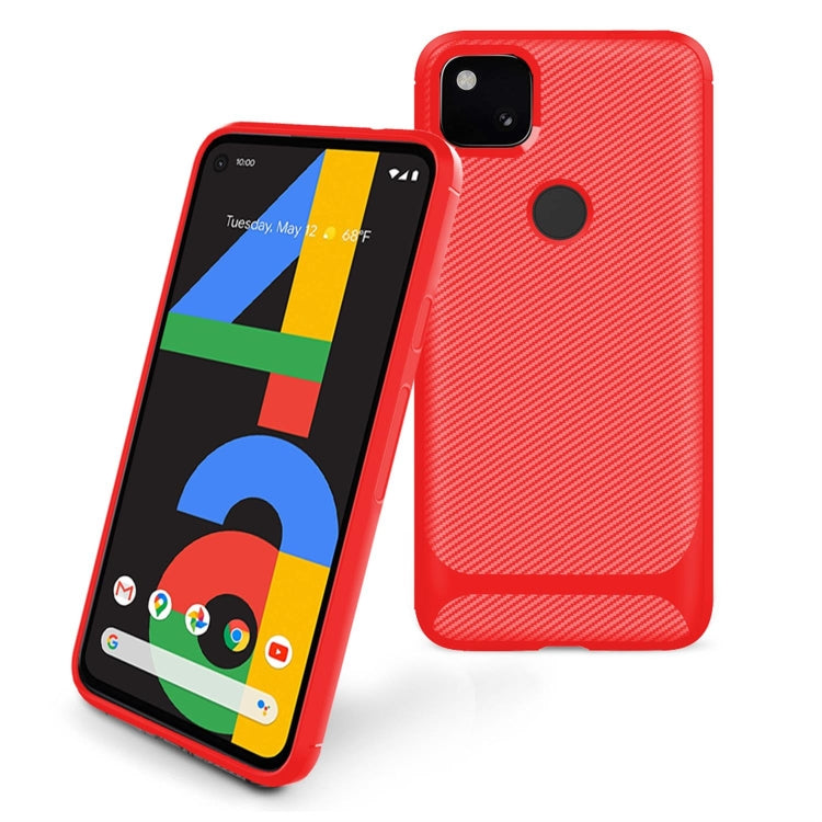 For Google 4A Carbon Fiber Texture Shockproof TPU Protective Case