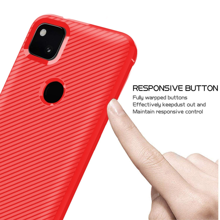For Google 4A Carbon Fiber Texture Shockproof TPU Protective Case
