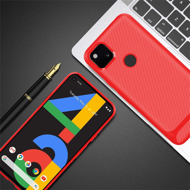 For Google 4A Carbon Fiber Texture Shockproof TPU Protective Case