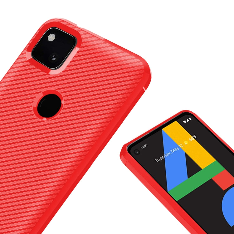 For Google 4A Carbon Fiber Texture Shockproof TPU Protective Case