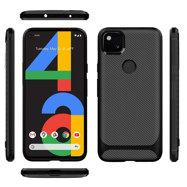 For Google 4A Carbon Fiber Texture Shockproof TPU Protective Case