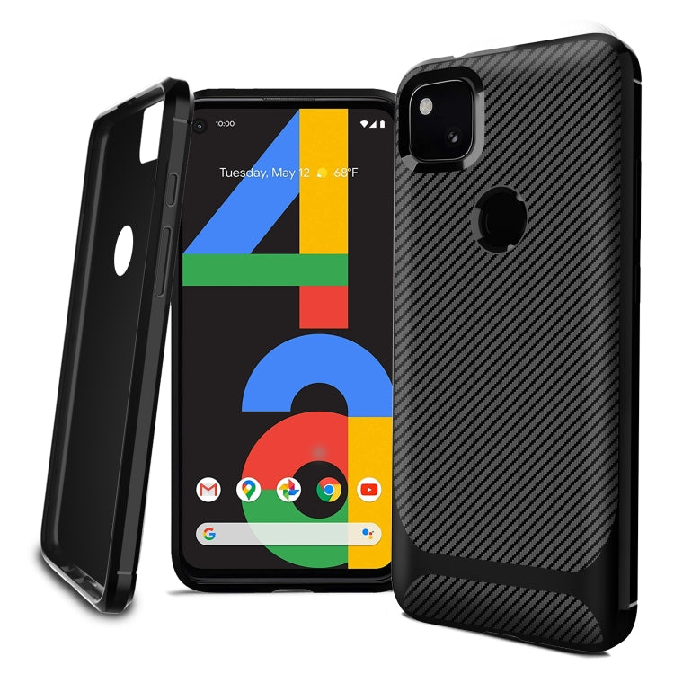 For Google 4A Carbon Fiber Texture Shockproof TPU Protective Case