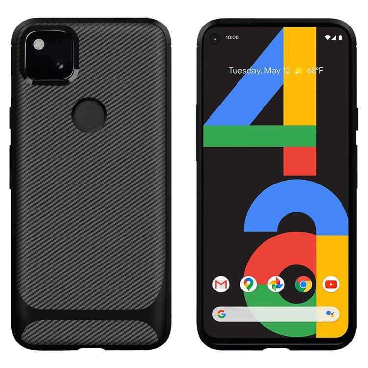 For Google 4A Carbon Fiber Texture Shockproof TPU Protective Case