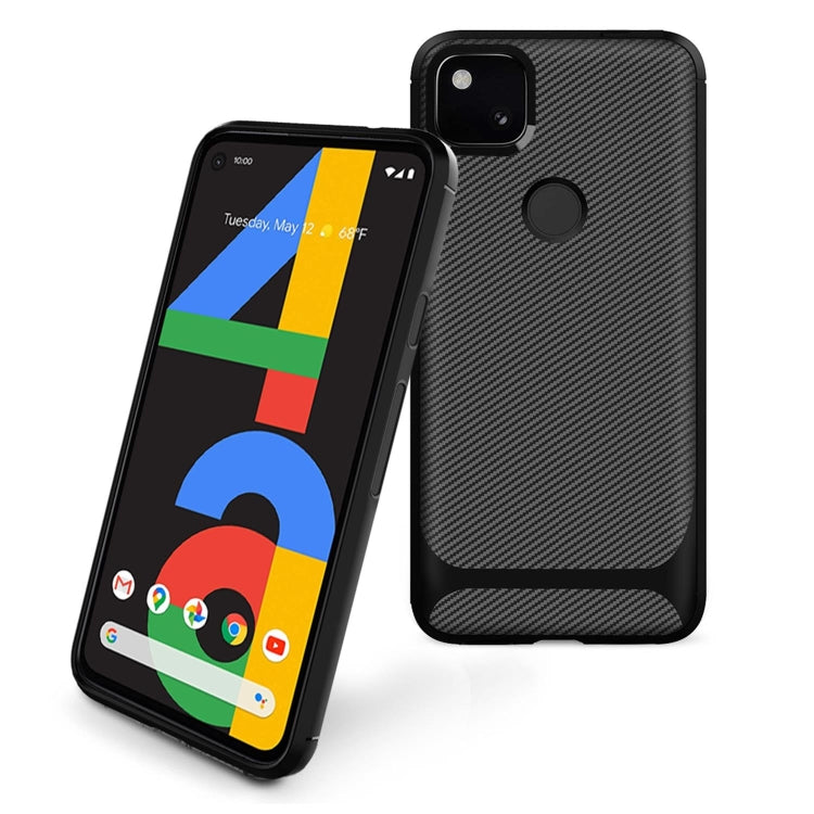 For Google 4A Carbon Fiber Texture Shockproof TPU Protective Case