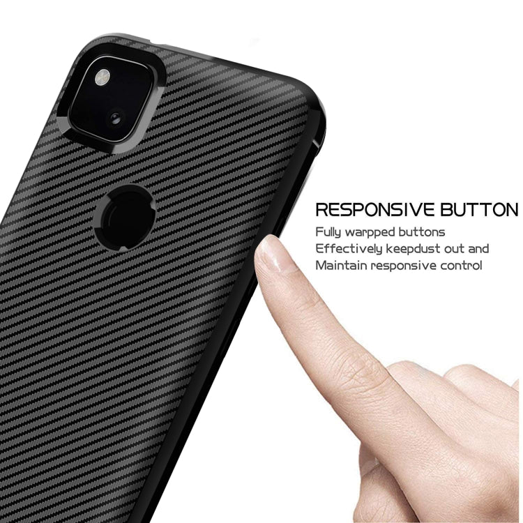 For Google 4A Carbon Fiber Texture Shockproof TPU Protective Case
