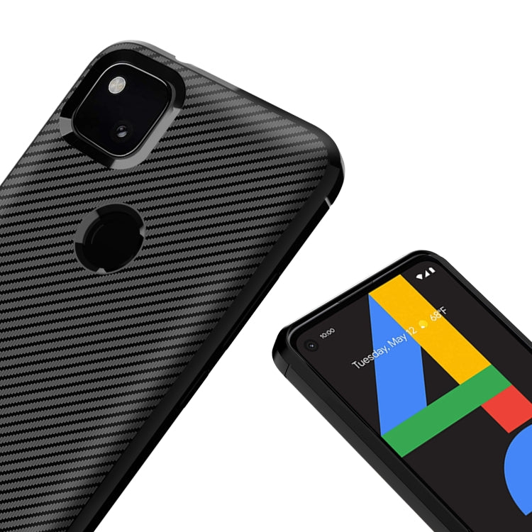 For Google 4A Carbon Fiber Texture Shockproof TPU Protective Case