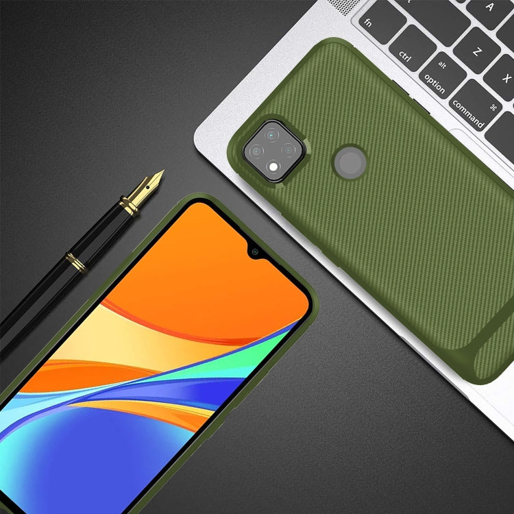 For Xiaomi Redmi 9C Carbon Fiber Texture Shockproof TPU Protective Case
