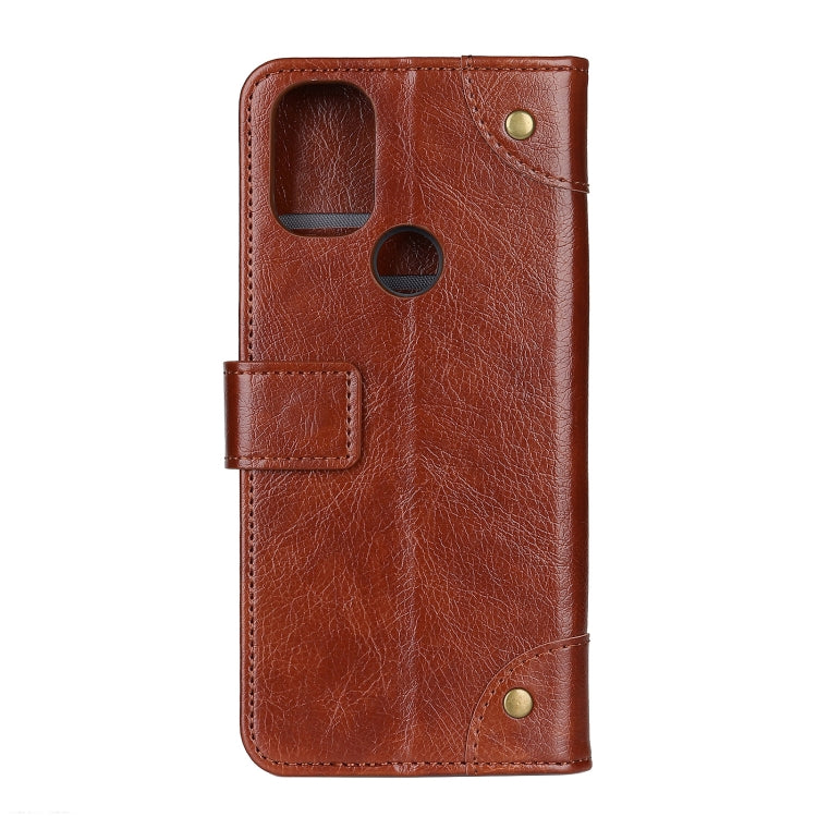 For OnePlus Nord N100 Copper Buckle Nappa Texture Horizontal Flip Leather Case with Holder & Card Slots & Wallet