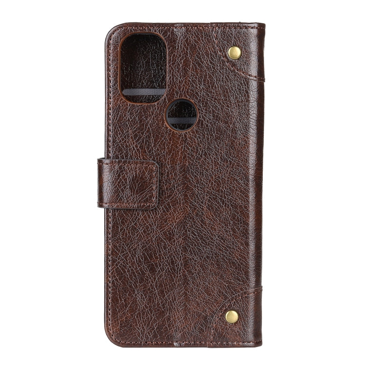 For OnePlus Nord N100 Copper Buckle Nappa Texture Horizontal Flip Leather Case with Holder & Card Slots & Wallet