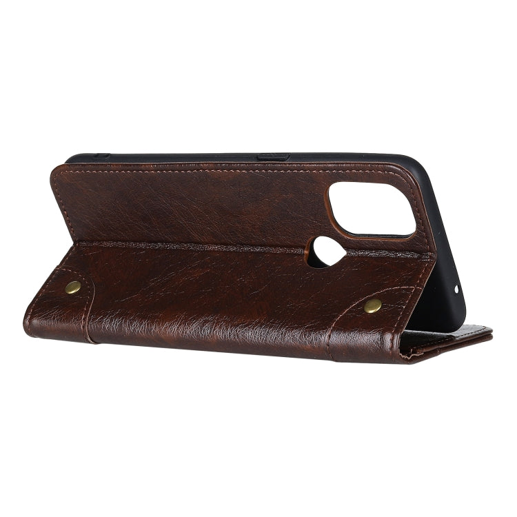For OnePlus Nord N100 Copper Buckle Nappa Texture Horizontal Flip Leather Case with Holder & Card Slots & Wallet