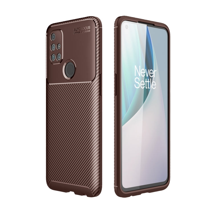 For OnePlus Nord N10 5G Carbon Fiber Texture Shockproof TPU Case