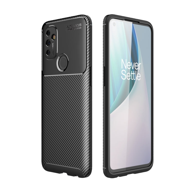 For OnePlus Nord N100 Carbon Fiber Texture Shockproof TPU Case