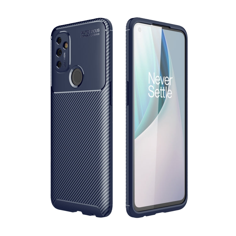 For OnePlus Nord N100 Carbon Fiber Texture Shockproof TPU Case