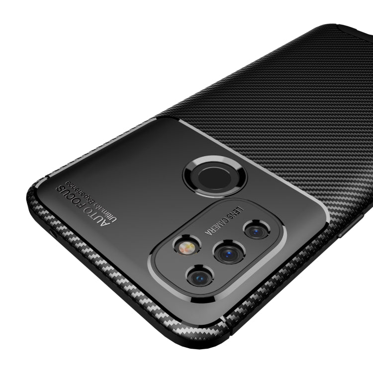 For OnePlus Nord N100 Carbon Fiber Texture Shockproof TPU Case