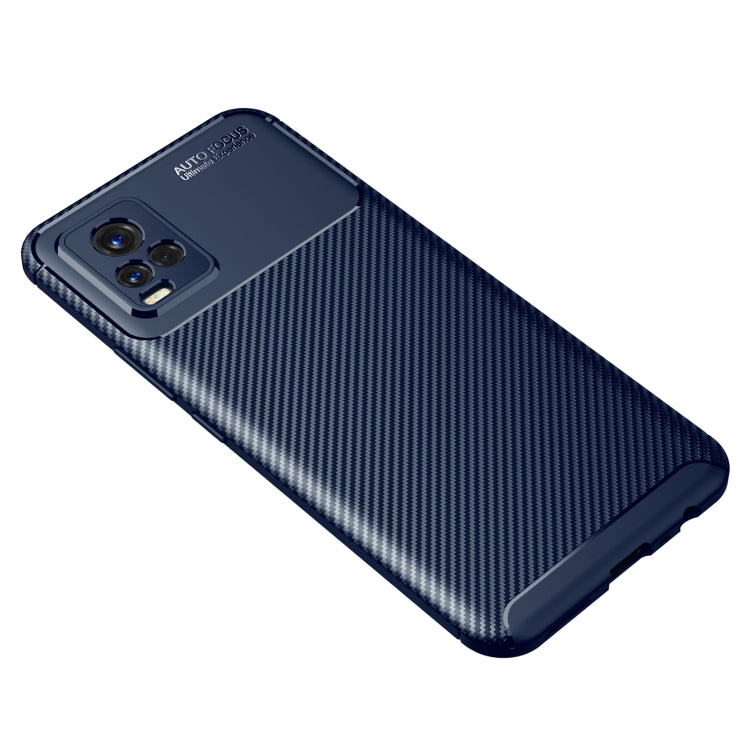 For vivo V20 Carbon Fiber Texture Shockproof TPU Case