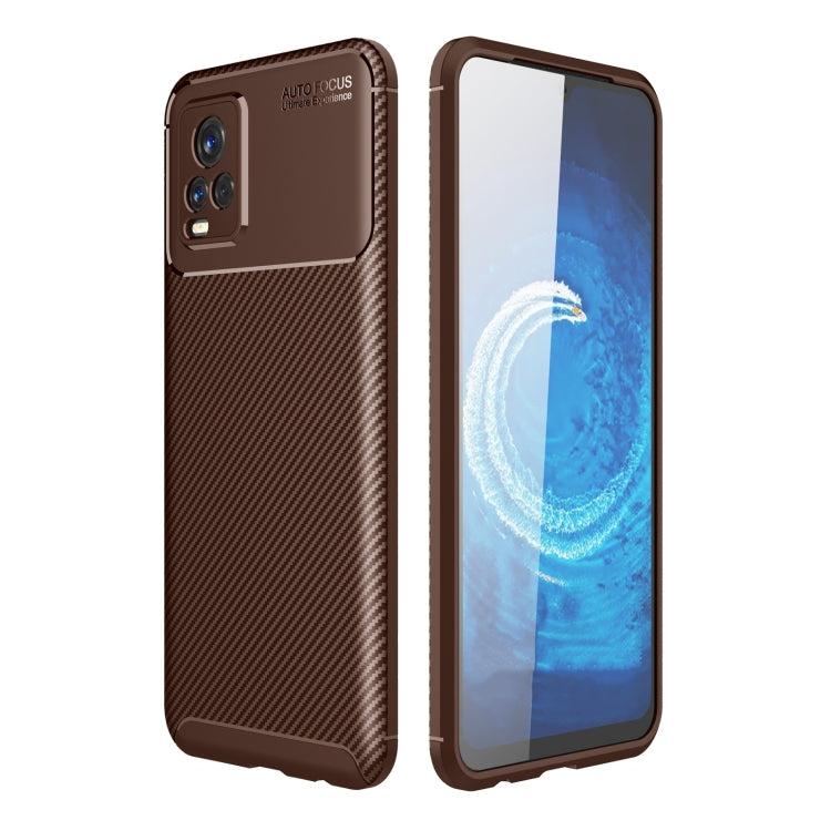 For vivo V20 Carbon Fiber Texture Shockproof TPU Case