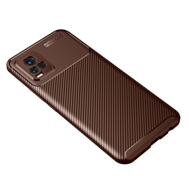 For vivo V20 Carbon Fiber Texture Shockproof TPU Case