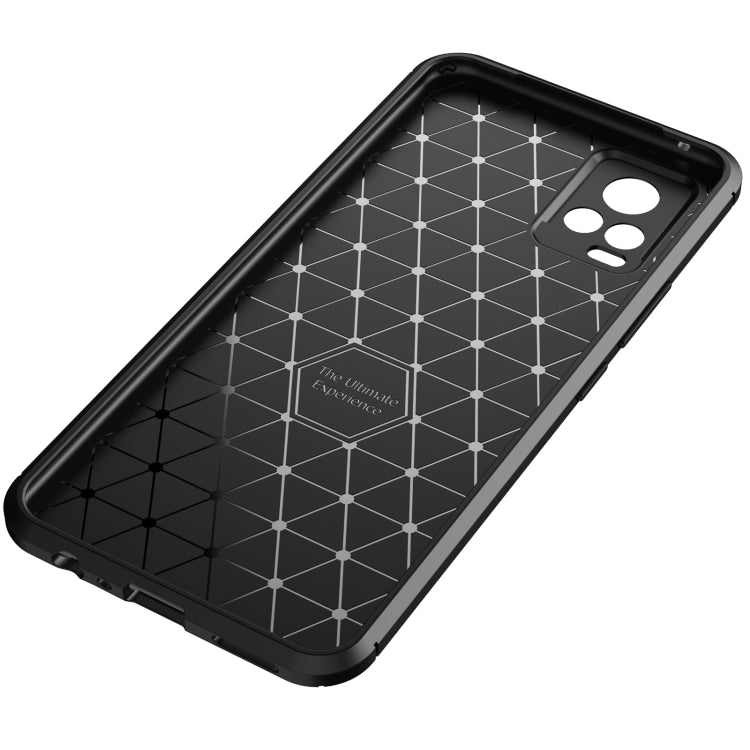 For vivo V20 Carbon Fiber Texture Shockproof TPU Case