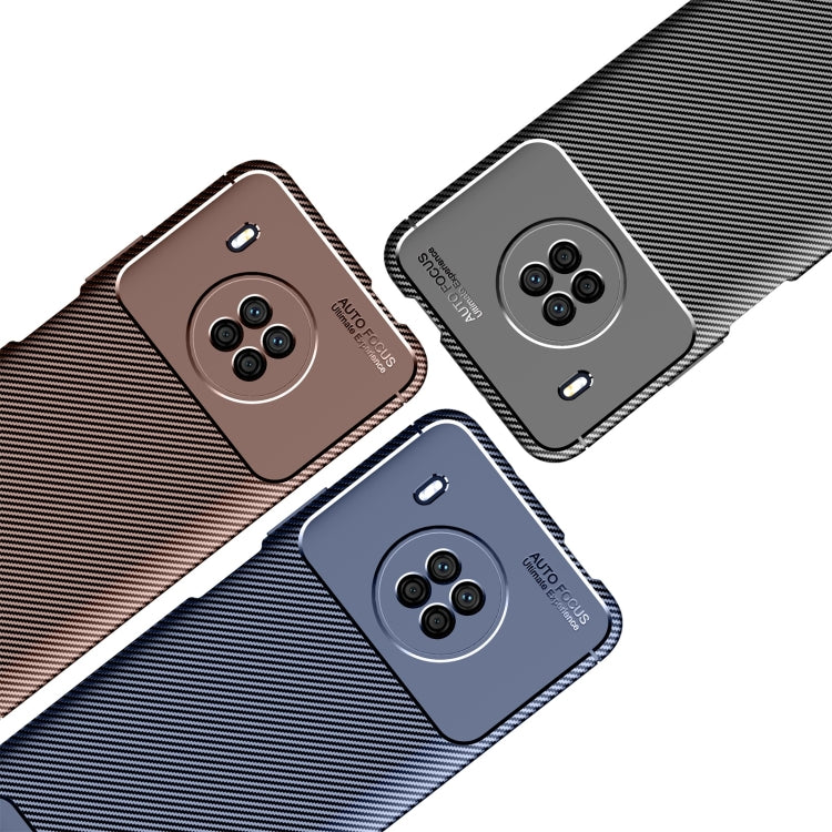 For Huawei Y9a Carbon Fiber Texture Shockproof TPU Case