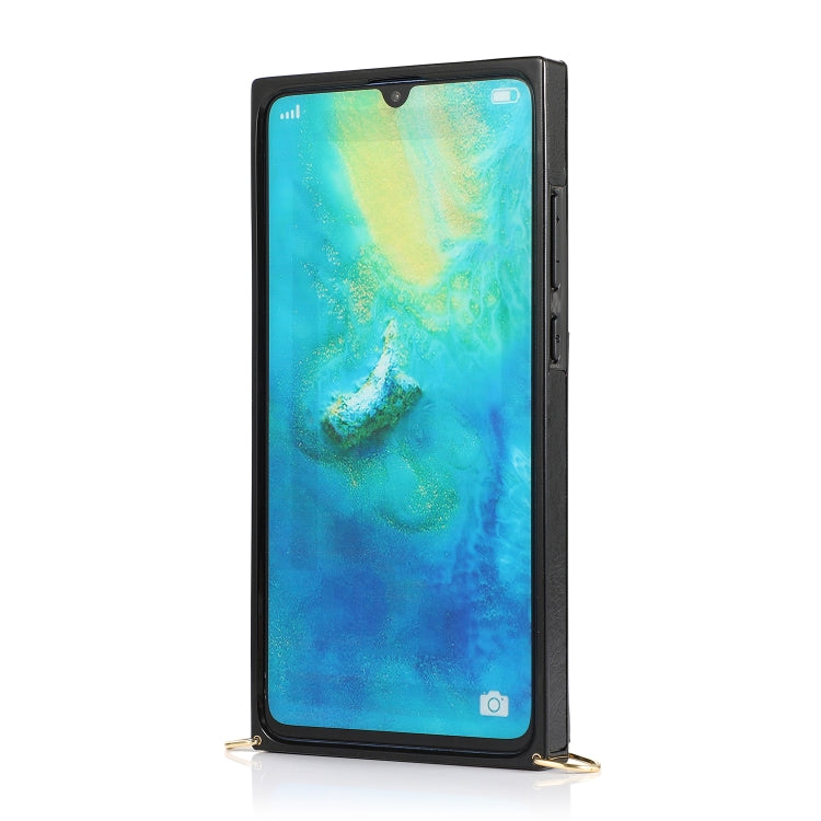 For Huawei Mate 20 Square Zipper Wallet Bag TPU+PU Back Cover Case with Holder & Card Slots & Wallet & Cross-body Strap