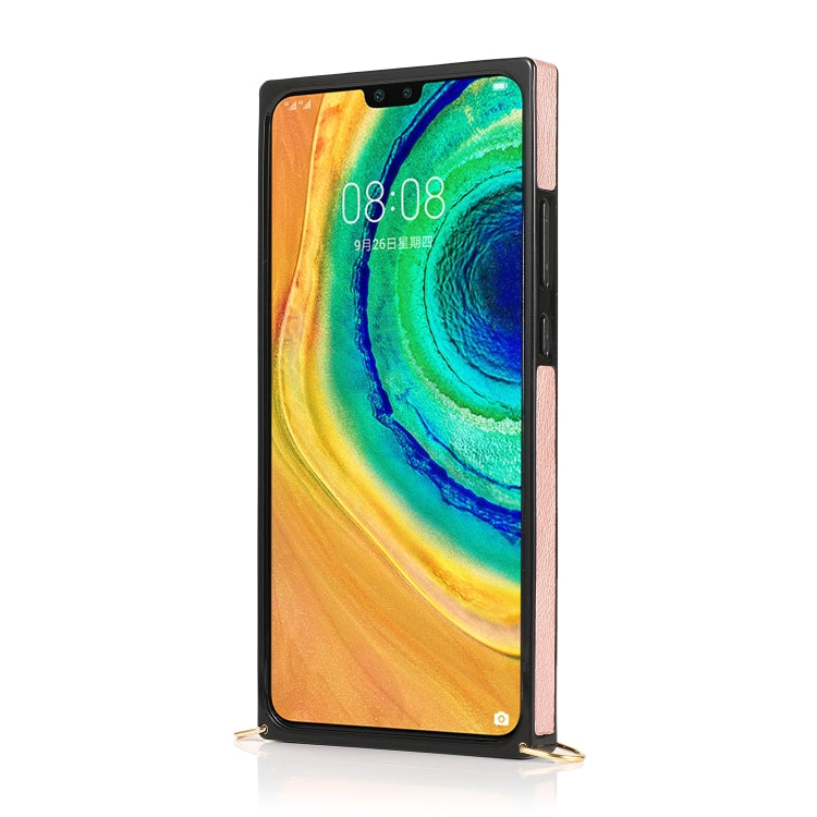 For Huawei Mate 30 Square Zipper Wallet Bag TPU+PU Back Cover Case with Holder & Card Slots & Wallet & Cross-body Strap