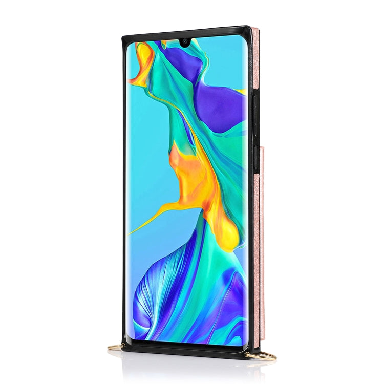 For Huawei P30 Pro Square Zipper Wallet Bag TPU+PU Back Cover Case with Holder & Card Slots & Wallet & Cross-body Strap