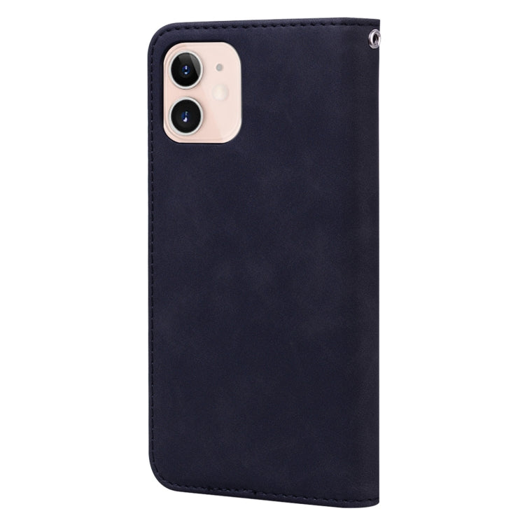 For iPhone 12 mini Frosted Business Magnetic Horizontal Flip PU Leather Case with Holder & Card Slot & Lanyard