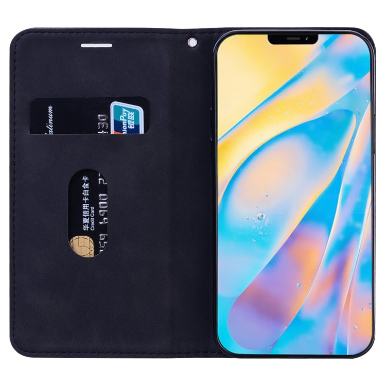 For iPhone 12 mini Frosted Business Magnetic Horizontal Flip PU Leather Case with Holder & Card Slot & Lanyard