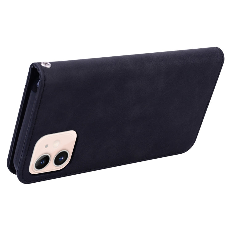 For iPhone 12 mini Frosted Business Magnetic Horizontal Flip PU Leather Case with Holder & Card Slot & Lanyard