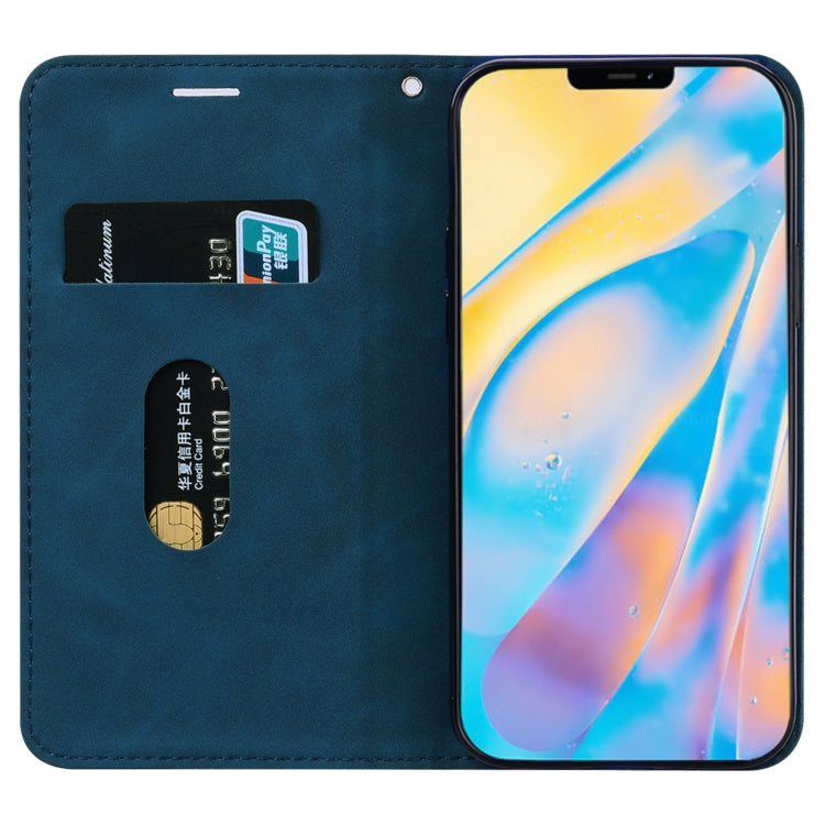 For iPhone 12 mini Frosted Business Magnetic Horizontal Flip PU Leather Case with Holder & Card Slot & Lanyard