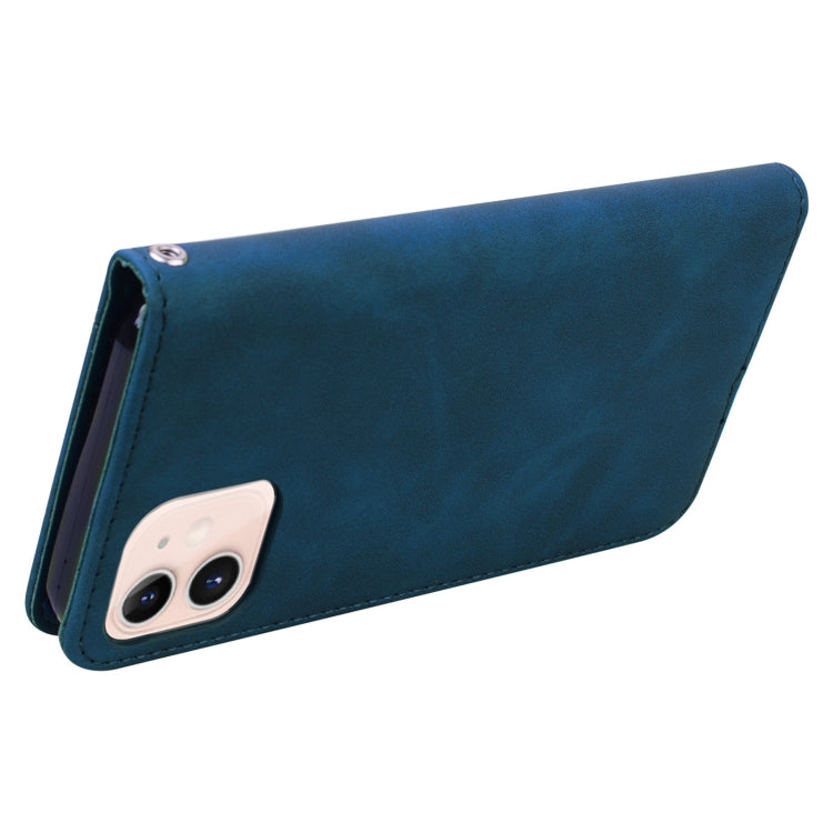 For iPhone 12 mini Frosted Business Magnetic Horizontal Flip PU Leather Case with Holder & Card Slot & Lanyard