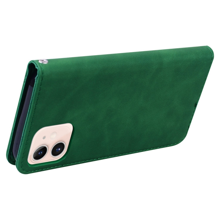 For iPhone 12 mini Frosted Business Magnetic Horizontal Flip PU Leather Case with Holder & Card Slot & Lanyard