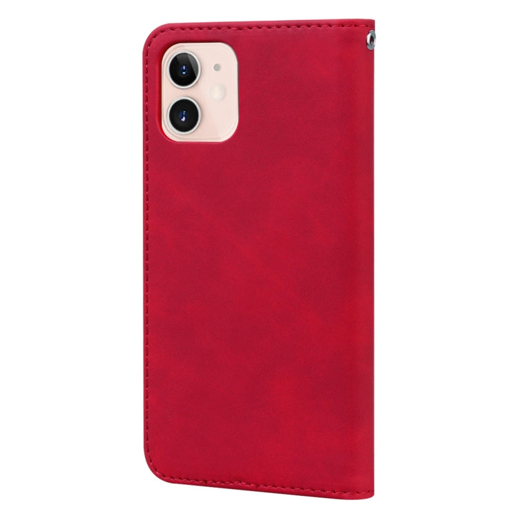 For iPhone 12 mini Frosted Business Magnetic Horizontal Flip PU Leather Case with Holder & Card Slot & Lanyard