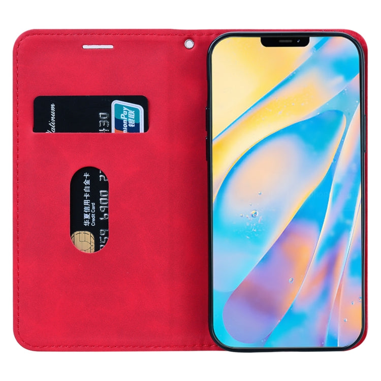 For iPhone 12 mini Frosted Business Magnetic Horizontal Flip PU Leather Case with Holder & Card Slot & Lanyard
