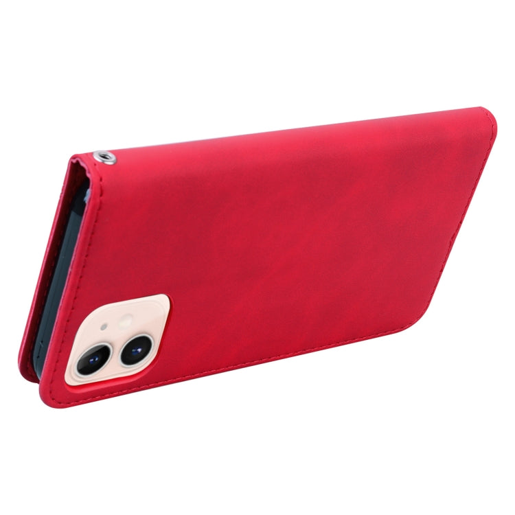 For iPhone 12 mini Frosted Business Magnetic Horizontal Flip PU Leather Case with Holder & Card Slot & Lanyard