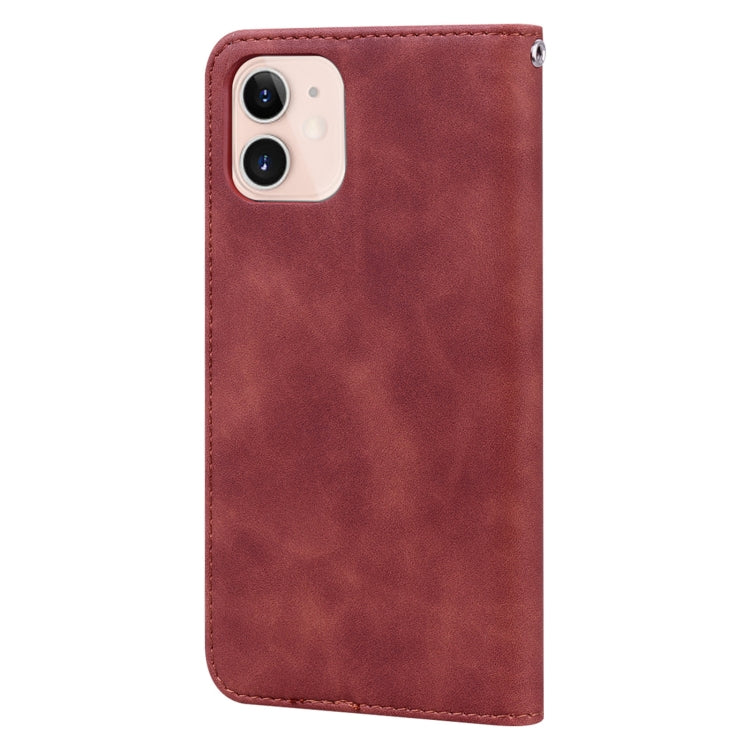 For iPhone 12 mini Frosted Business Magnetic Horizontal Flip PU Leather Case with Holder & Card Slot & Lanyard