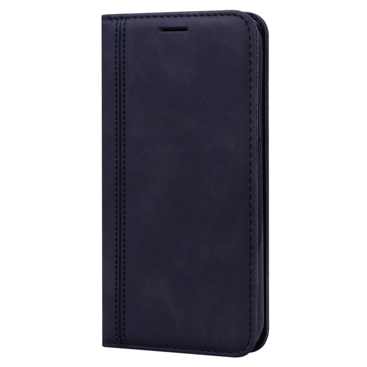 For iPhone 12 / 12 Pro Frosted Business Magnetic Horizontal Flip PU Leather Case with Holder & Card Slot & Lanyard