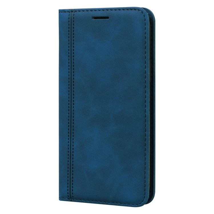 For iPhone 12 / 12 Pro Frosted Business Magnetic Horizontal Flip PU Leather Case with Holder & Card Slot & Lanyard