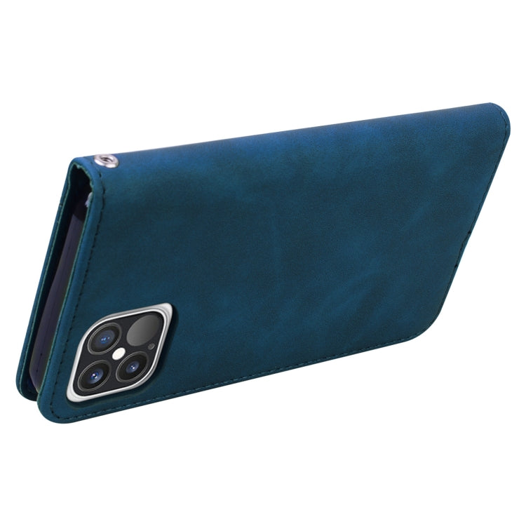 For iPhone 12 / 12 Pro Frosted Business Magnetic Horizontal Flip PU Leather Case with Holder & Card Slot & Lanyard