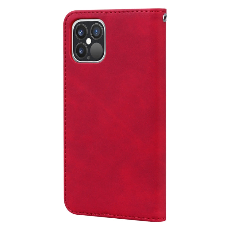 For iPhone 12 / 12 Pro Frosted Business Magnetic Horizontal Flip PU Leather Case with Holder & Card Slot & Lanyard